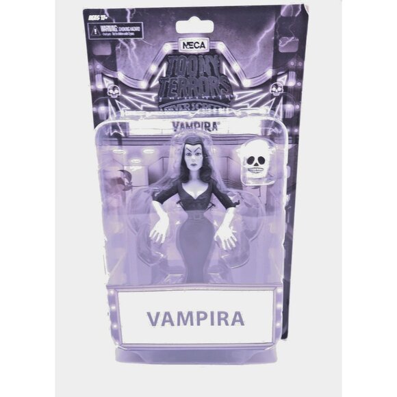 Vampira Toony Terror Silver Screen Edition Action Figure 6 Inch New Sealed - Picture 1 of 7